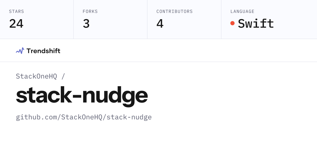 StackOneHQ/stack-nudge — GitHub trending stats & insights | Trendshift