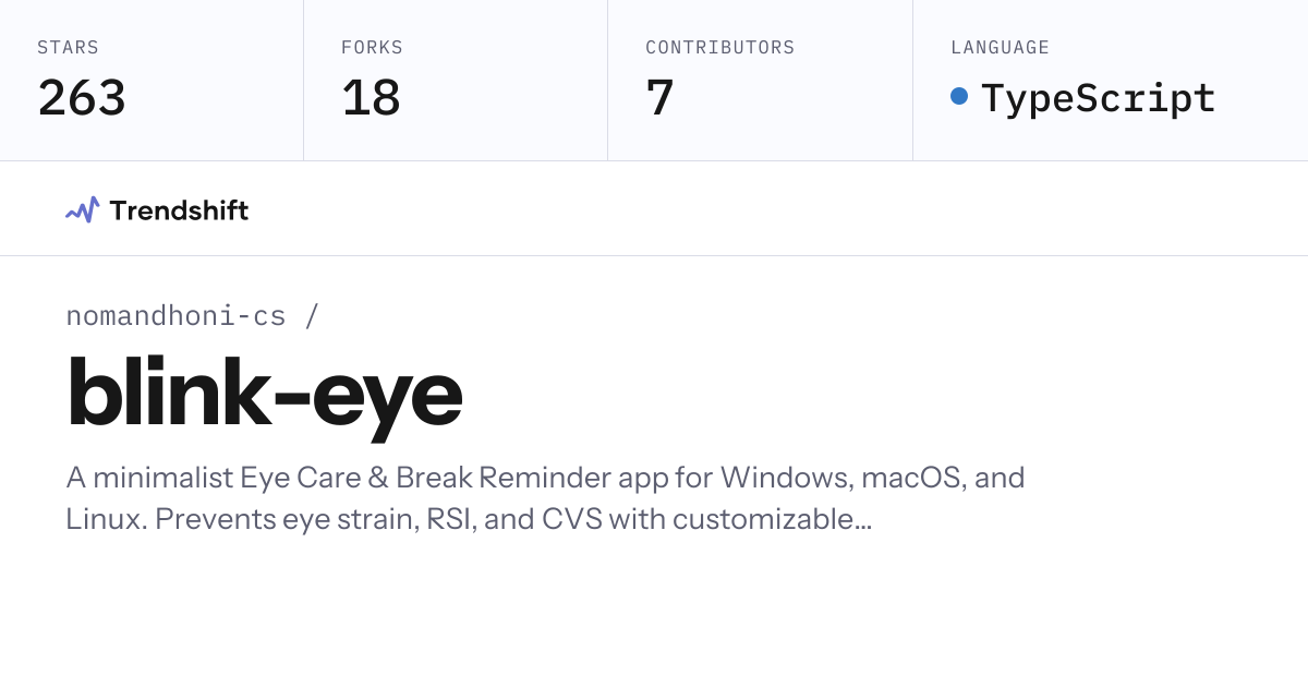 nomandhoni-cs/blink-eye — GitHub trending stats & insights | Trendshift