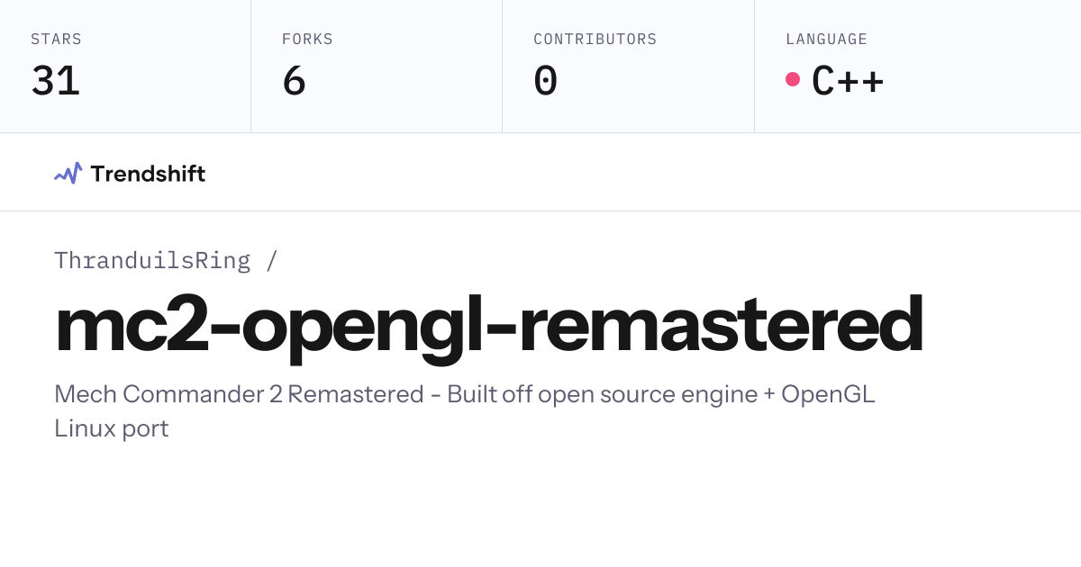 ThranduilsRing/mc2-opengl-remastered — GitHub trending stats & insights ...