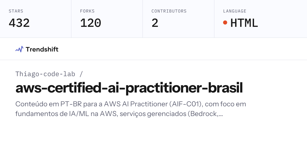 Thiago-code-lab/aws-certified-ai-practitioner-brasil — GitHub trending ...