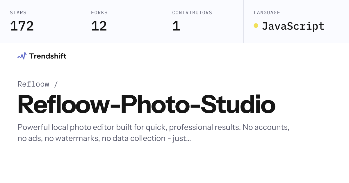 Refloow/Refloow-Photo-Studio — GitHub trending stats & insights ...