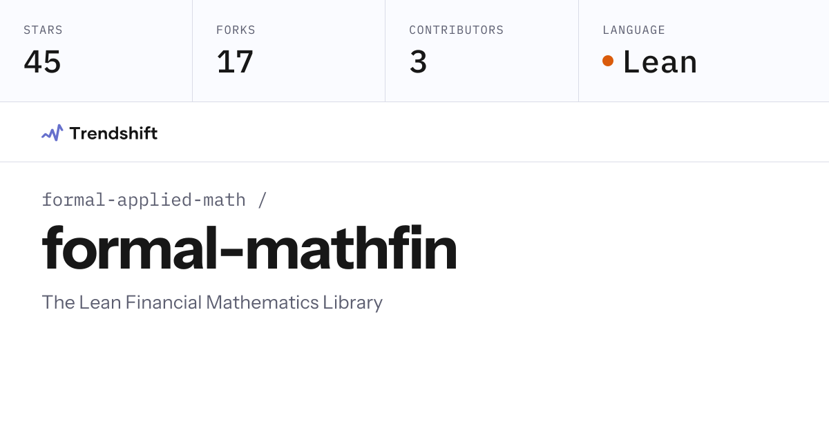 formal-applied-math/formal-mathfin — GitHub trending stats & insights ...
