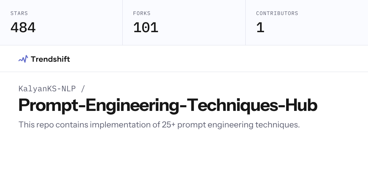 KalyanKS-NLP/Prompt-Engineering-Techniques-Hub — GitHub trending stats ...