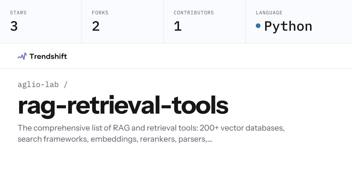 aglio-lab/rag-retrieval-tools — GitHub trending stats & insights ...