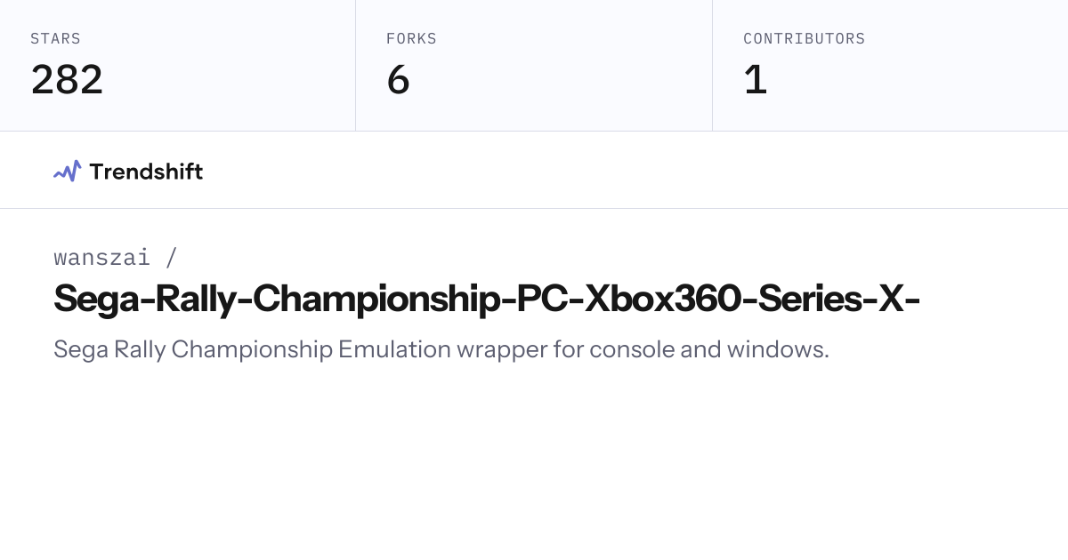 wanszai/Sega-Rally-Championship-PC-Xbox360-Series-X- — GitHub trending ...
